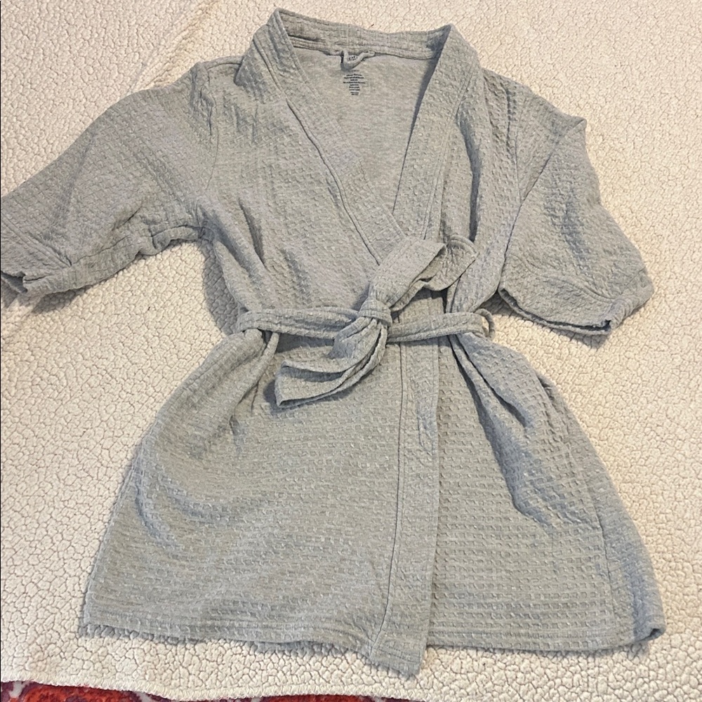 Croft & Barrow Gray Textured Robe
